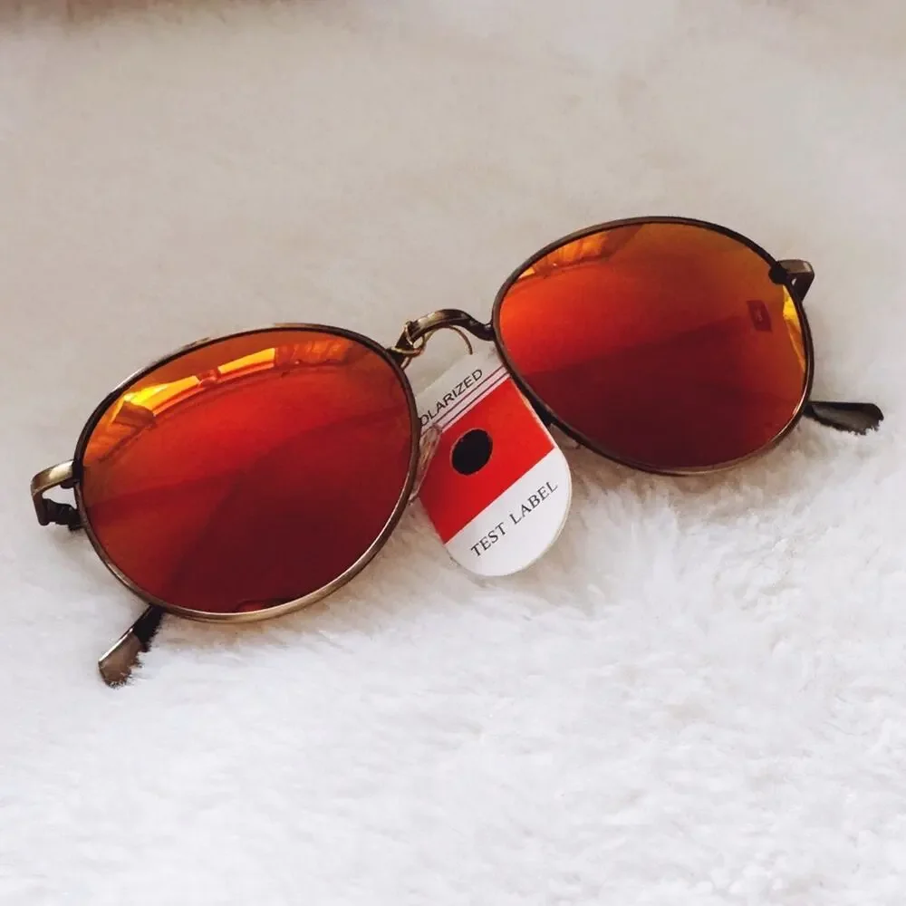 Blaine Bright Red Polarized Mirrored Sunglasses